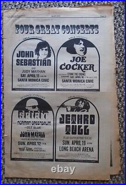 12 Original Concert Posters-la Free Press-all 11 X 17 Inches-kaleidoscope-whisky