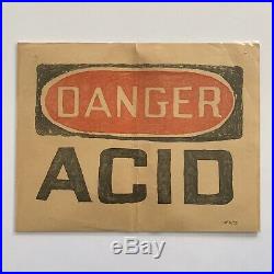 1965 Ken Kesey Acid Test Danger Handbill Flyer Concert Poster LSD Grateful Dead