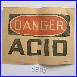 1965 Ken Kesey Acid Test Danger Handbill Flyer Concert Poster LSD Grateful Dead