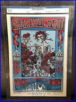 1966 FD-26 Grateful Dead Skeleton and Roses Concert Poster Graded CGC 9.6