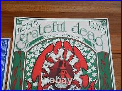 1966 Grateful Dead Family Dog Avalon Ballroom Poster Fd33-3, Alton Kelley Signed