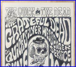 1966 Grateful Dead Family Dog Quick and Dead Poster Psychedelic FD-12 Wes Wilson