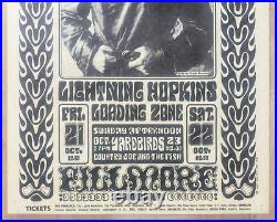 1966 Grateful Dead Yardbirds Bill Graham Poster Fillmore Psychedelic BG-32