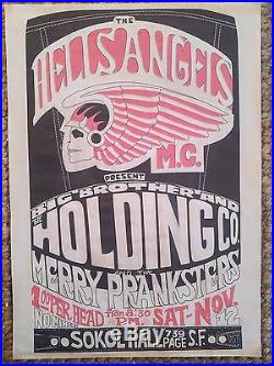 1966 Hells Angels Big Brother & The Holding Company, Merry Pranksters Gut Poster