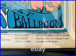 1966 Original Avalon Ballroom Grateful Dead FD-26/3 Skull & Roses Framed Poster