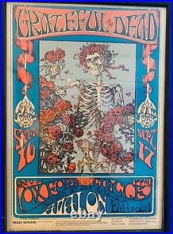 1966 Original Avalon Ballroom Grateful Dead FD-26 Skull & Roses 3rd Printing
