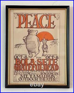 1966 Peace Pooh 1st Version Original Handbill for Grateful Dead & Bola Sete