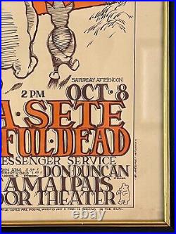 1966 Peace Pooh 1st Version Original Handbill for Grateful Dead & Bola Sete