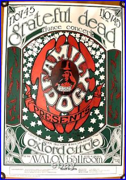 1966 Rare GRATEFUL DEAD Concert Poster FD-33 SIGNED by MOUSE Superb Condition