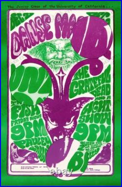 1966 The Grateful Dead Country Joe Fish Danse Macabre Psychedelic Poster Art Pri