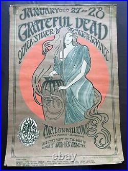 1967 Grateful Dead FD-45 1 First Print Mouse Concert Poster