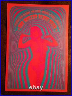 1967 Neon Rose Steve Miller Band Victor Moscoso Nr #2 Fillmore Era Matrix Poster