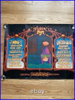 1968 BG-133 The Who Grateful Dead CCR Original Concert Fillmore West Poster