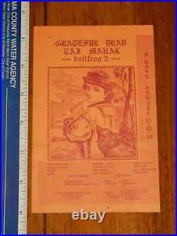 1969 Grateful Dead Bullfrog 2 Festival, St. Helens Oregon Concert Handbill