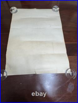 1969 ORIGINAL WOODSTOCK 18x24.5 POSTER BETHEL NEW YORK, GRATEFUL DEAD, SANTANA