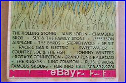 1969 Palm Beach Music Festival with The Rolling Stones, Janis Joplin & More Poster