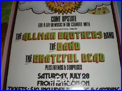 1973 Grateful Dead, Allman Brothers, the Band Poster Watkins Glen Summer Jam
