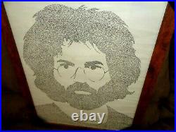 1977 FRANK WARE JERRY GARCIA Grateful Dead Lyrics Face 23 x 17 Poster Framed