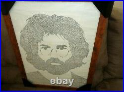 1977 FRANK WARE JERRY GARCIA Grateful Dead Lyrics Face 23 x 17 Poster Framed