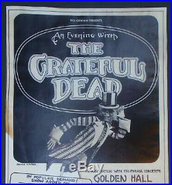 1977-original Concert Poster-grateful Dead @ Golden Hall-san Diego, Ca-gutierrez