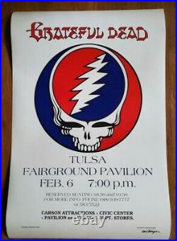 1979 Grateful Dead Rare Tulsa Poster Blizzard Show