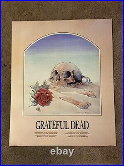 1981 Grateful Dead Litho 24x 27 Print Stanley Mouse Tea Lautrec Europe Tour