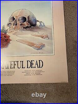 1981 Grateful Dead Litho 24x 27 Print Stanley Mouse Tea Lautrec Europe Tour