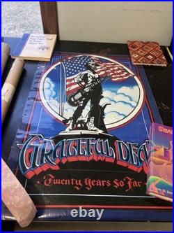1985 RARE POSTER Grateful Dead Original Watercolor Laminated Poster MINT