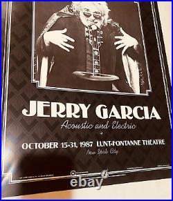 1987 Jerry Garcia 13 Magical Nights on Broadway Lunt-Fontanne Concert Poster