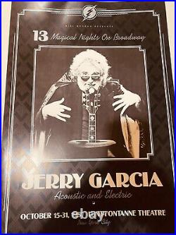 1987 Jerry Garcia 13 Magical Nights on Broadway Lunt-Fontanne Concert Poster