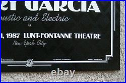 1987 Jerry Garcia On Broadway Lunt Fontanne Poster Grateful Dead 1st Printing