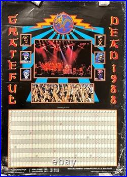 1987 Original Grateful Dead Calendar Poster with 1988 Tour Dates, RARE