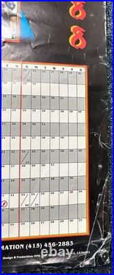 1987 Original Grateful Dead Calendar Poster with 1988 Tour Dates, RARE