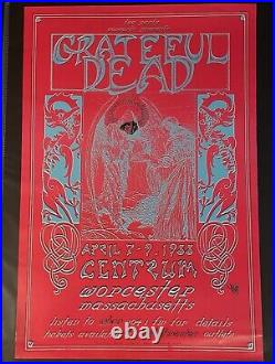 1988 FIRST Print Grateful Dead Concert Poster Worcester MA The Centrum
