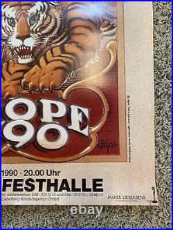 1990 Vintage Frankfurt Grateful Dead Vintage 23.5X 33 Europe Concert Poster