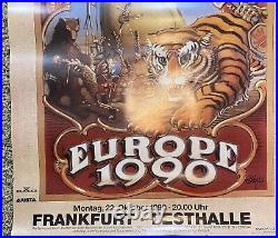 1990 Vintage Frankfurt Grateful Dead Vintage 23.5X 33 Europe Concert Poster