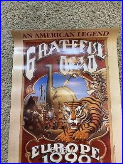 1990 Vintage Frankfurt Grateful Dead Vintage 23.5X 33 Europe Concert Poster