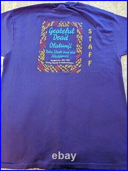 1991 Grateful Dead Olatunji Fleck&Flecktones New yrs eve Oklnd Coliseum Sz XL