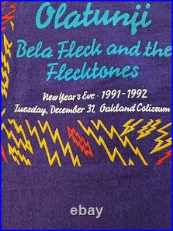 1991 Grateful Dead Olatunji Fleck&Flecktones New yrs eve Oklnd Coliseum Sz XL