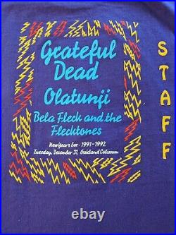 1991 Grateful Dead Olatunji Fleck&Flecktones New yrs eve Oklnd Coliseum Sz XL
