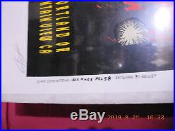 1995 Grateful Dead West coast tour Flaming Skeleton Alton Kelley poster sealed