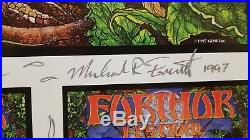 1997 Furthur MICHAEL EVERETT AP Poster SIGNED DOODLED Grateful Dead Black Crows
