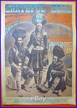 1st Edition Avalon Concert Poster FD 54-1. By Rick Griffin 1967. Grateful Dead