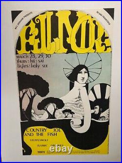 1st Printing BG113 CJ & Fish/Steppenwolf/Groovies Concert Poster AOR FD