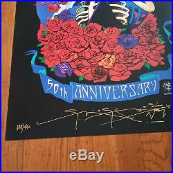 2-50th Anniversary Grateful Dead, Stanley Mouse Signed Numbered Posters, 2 set