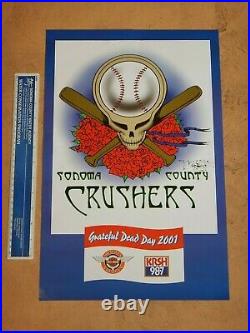2001 Grateful Dead Day Sonoma County Crushers Minor League Poster, Mouse Art