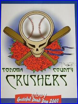 2001 Grateful Dead Day Sonoma County Crushers Minor League Poster, Mouse Art