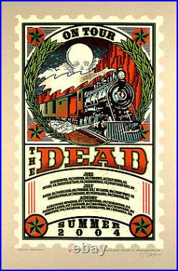 2004 The Grateful Dead Summer Tour Train Stamp 04 Concert Poster Gorge Ny Ca Co