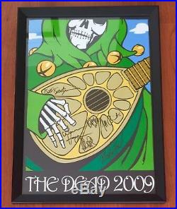 2009 The Dead Autographed Framed Poster Grim Reaper Grateful Dead Jeff Troldahl