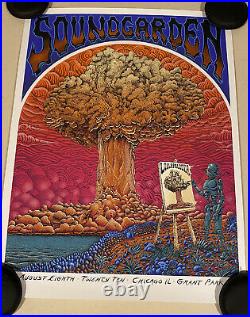 2010 Soundgarden Lollapalooza Chicago Screen Print Concert Poster by EMEK